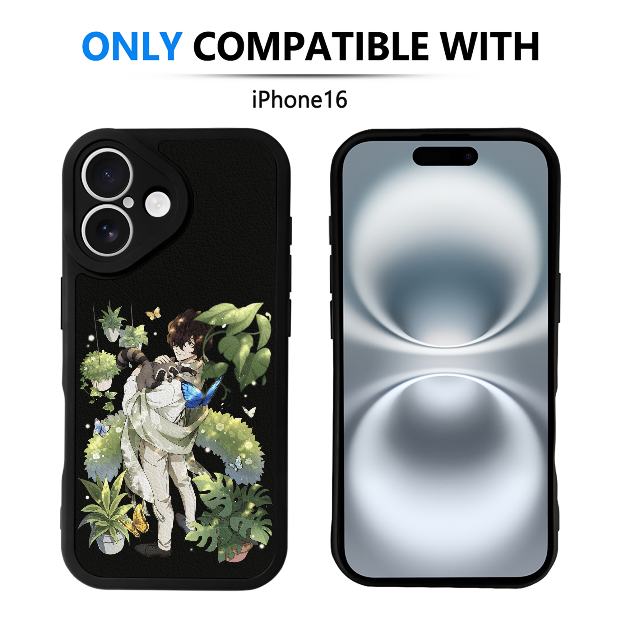 （画像用） 文豪ストレイドッグス Bungo Stray Dogs 【iPhone 16シリーズ対応】シリコンスマホケース（レザー調） 材質：シリコン